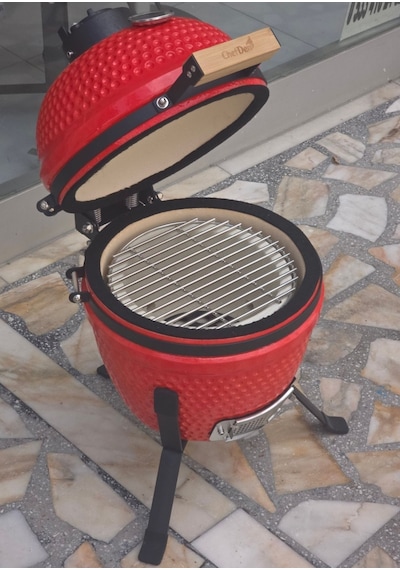Chefden Prime 13 Seramik Kömürlü Kırmızı Barbekü