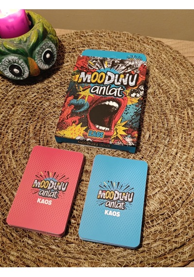 Moodunu Anlat Oyunu Kaos - Kese Hediyeli 50 Kart Eğlenceli Kart Oyunu