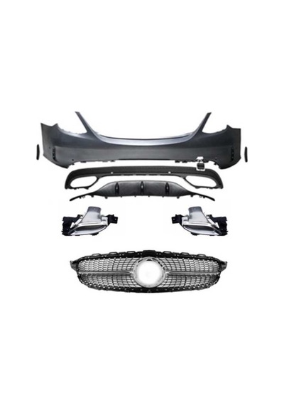 W205 C Serısı Içın Uyumlu Makyajlı Amg Görünüm Tampon Setı Body Kit Amg Dönüsüm
