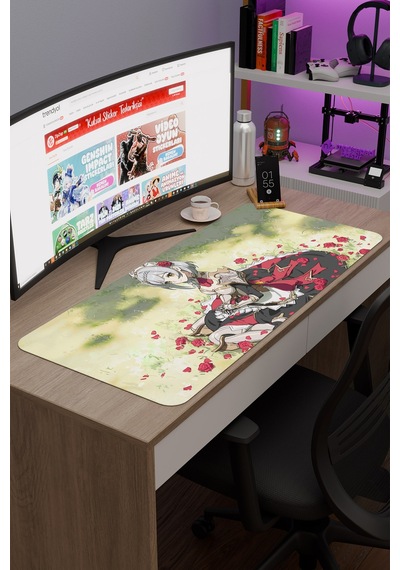 Noelle Genshin Impact Anime Oyuncu V5 - 90x40 Xxl Gaming Mouse Pad Fare Altlığı
