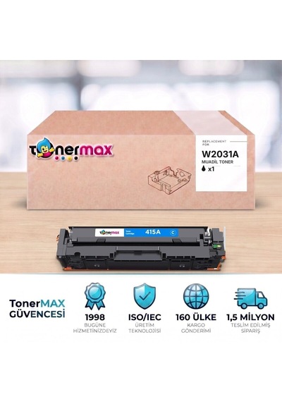 Hp Color Laserjet Pro Mfp M454dw W2031a Mavi Uyumlu Toner Çipli