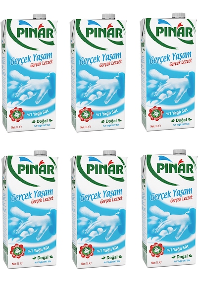 Pınar %1 Yağlı Süt 1 Lt X 6 Adet