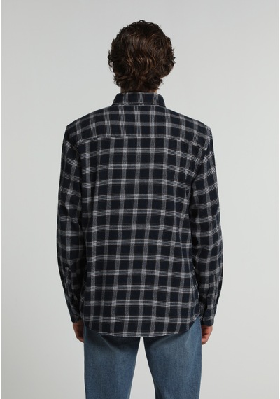 Colin's Colins Regular Fit Shirt Neck Ekoseli Erkek Lacivert Uzun Kol Gömlek Cl1083453 Q1.v1 Nav