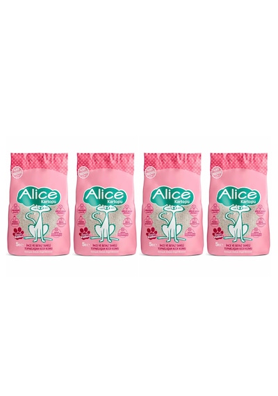 Alice Kartopu Topaklaşan İnce Taneli Kedi Kumu 4x5 Lt