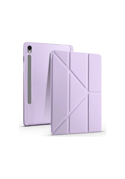 Galaxy Uyumlu Tab S10 Lite Kılıf Zore Tri Folding Kalem Bölmeli Standlı Kılıf Klasik