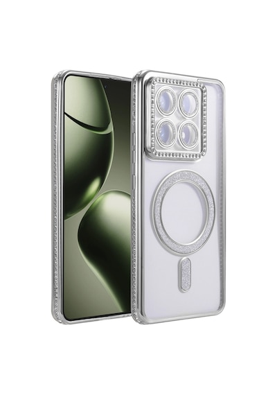 Xiaomi Mi 14t Pro Joke Simli Magneticsafe Kılıf - Gümüş 0.2M-Çok Renkli