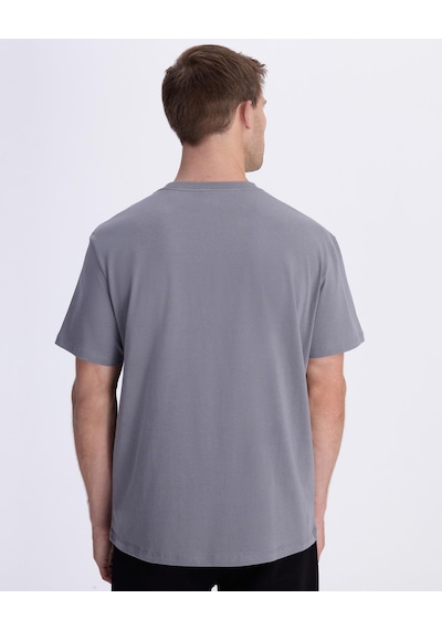 Kappa Authentic Vitor Erkek Gri Regular Tişört