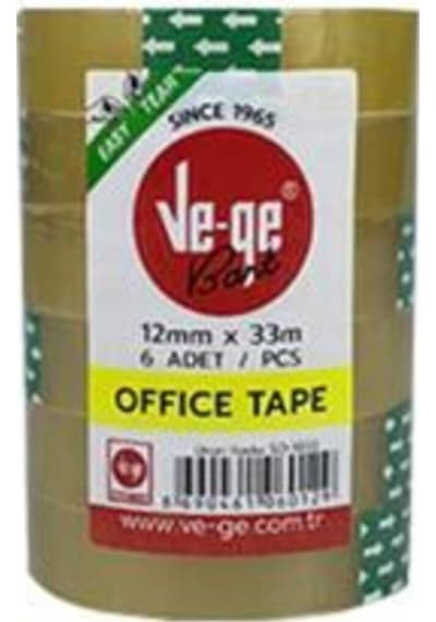 Ve-ge Selefon Bant Offıce Tape 12x33 6 Lı Paket Diğer