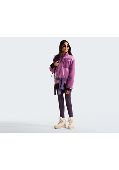 The North Face Teen Yumıorı 1/4 Zıp Jacket Çocuk Outdoor Çeyrek Fermuarlı Polar Üst Nf0a8j61k221 Mor