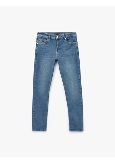 Koton Normal Bel Cepli Pamuklu Slim Fit Jean Pantolon - Brad Jean Orta İndigo 7wam40008nd Koton Normal Bel Cepli Pamuklu Slim Fit Jean Pantolon - Brad Jean Orta İndigo 7wam40008nd