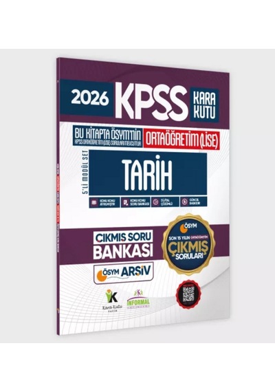 2026 Fullortaöğretim Kpss Tarih Kara Kutu ÖSYM Çıkmış Soru Bankası Son 15 Yıl (Sadece Ortaöğretim)