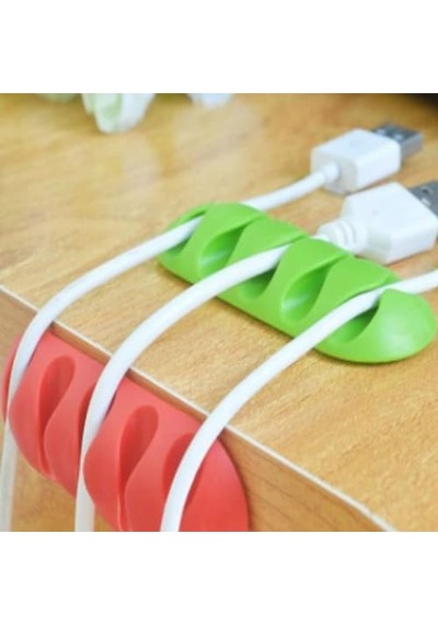 3 Adet 5 Kanallı Kablo Tutucu Sabitleyici Kablo Sabitleyici Mouse Kablosu, Şarj Kablosu