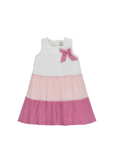 Civil Girls Fiyonklu 6 -9 Yaş Elbise  - Pembe 26005405226S1