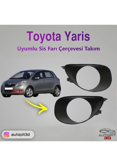 Toyota Yaris 2006 2009 Uyumlu Sis Farı Çerçevesi Sağ Sol Takım