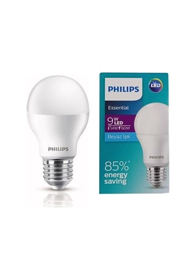 Philips - 8W 60W 12 Adet Led Ampul Beyaz Işık