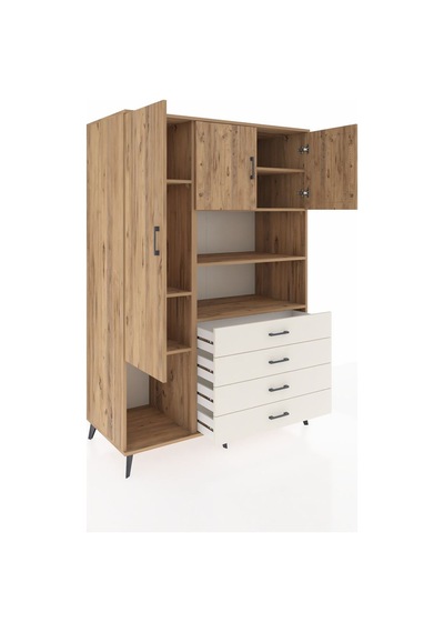 Kronos Dolap 7 Raflı 4 Çekmeceli 3 Kapaklı 132x59x195 Çam-çam... Çam Kronos Dolap 7 Raflı 4 Çekmeceli 3 Kapaklı 132x59x195 Çam-çam... Çam