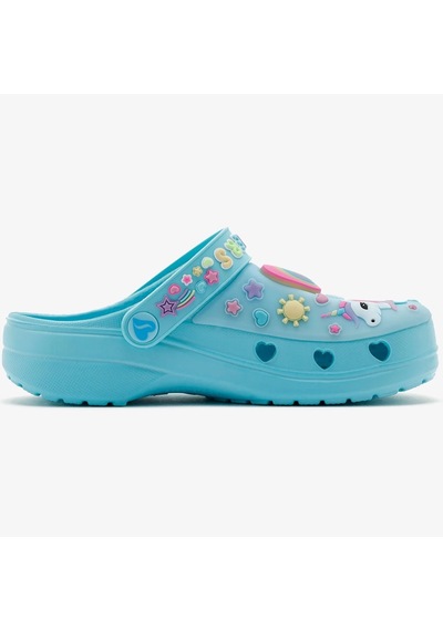 Skechers Heart Charmer - Girly Land Kids Lights Slipper Bantlı Işıklı Çocuk Terlik Mavi
