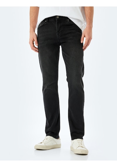 Koton Normal Bel Cepli Pamuklu Slim Fit Kot Pantolon - Brad Jean Siyah 5sam40033ıd Siyah Koton Normal Bel Cepli Pamuklu Slim Fit Kot Pantolon - Brad Jean Siyah 5sam40033ıd Siyah
