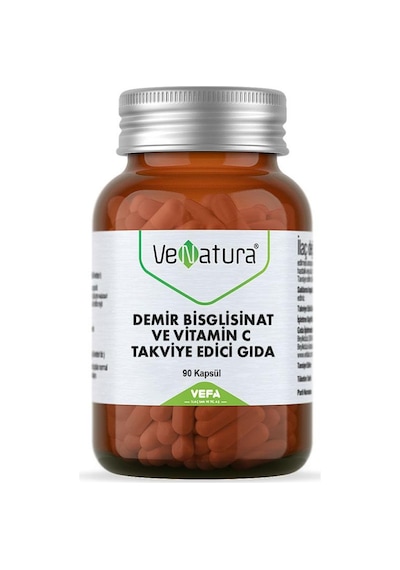 Venatura Demir Bisgilisinat Vitamin C 90 Kapsül