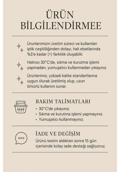 Mermer Zemin Geometrik Çizgili Kaymaz Taban Yıkanabilir Salon Halısı Yolluk Mutfak Halısı Kahverengi