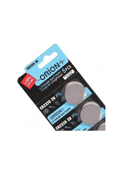 Orion CR2320 3V Lityum Pil / CR2320 3V Düğme Pil 5'li Kart Paket