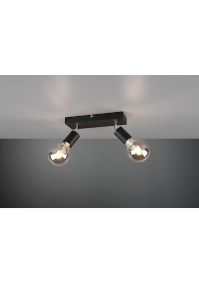Riolıght Modern1 Siyah1 2xe27 Mafsallı Hareketli1 Başlık Glop Ampul Hariç Metal Spot Avize Siyah