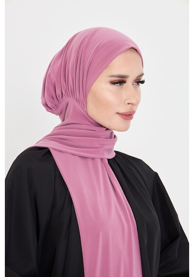 Hürrem Bone Gül Kurusu Pratik Hazır Geçmeli Tesettür Bone Sandy Boyunluklu Çıtçıtlı 2505 18 Gül Kurusu