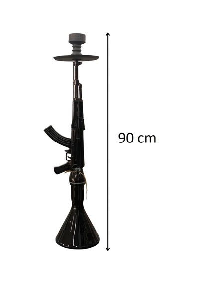 Alüminyum Gövdeli Ak-47 Kalaşnikof Tasarım 90 Cm Premium Nargile Seti Büyük Boy Contalı Sistem 26443422