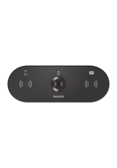 Philips Dlp9230nb/00 3'ü 1 Arada, 15w, Qi Wireless, Kablosuz Hızlı Şarj Standı, Siyah