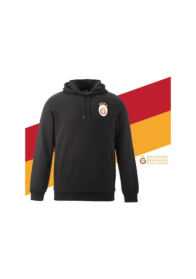 Gsstore Galatasaray Lisanslı Sweat Kapüşonlu Logolu Siyah Sweat Siyah