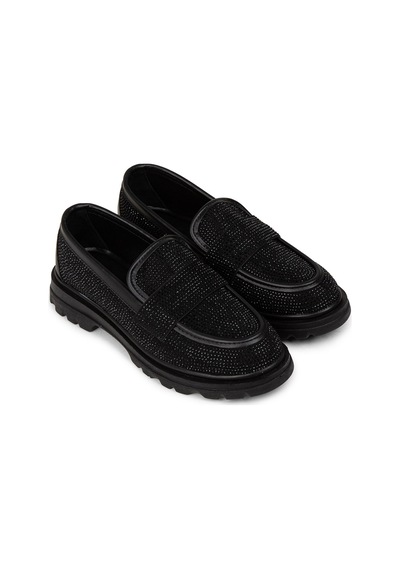 Deery Kadın Siyah Taşlı Loafer Ayakkabı - Ka515zsyhe01 Siyah