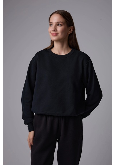 Defys Kadın Basic Sweat Siyah - 747511219 Siyah