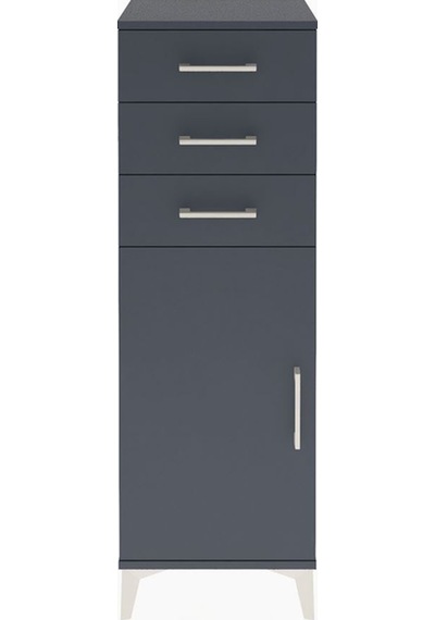 Arges Dolap 3 Çekmeceli Tek Kapaklı 44x30x134 Antrasit-antrasit Antrasit