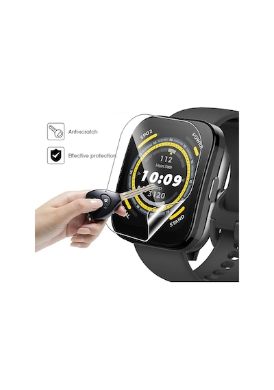 Amazfit Bip 6 Uyumlu 3 Adet Şeffaf Ekran Koruyucu Nano Jelatin