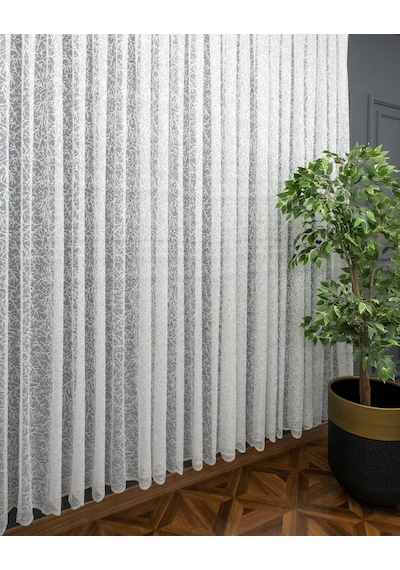 Evdepo Home Sarmaşık Kullanıma Hazır Tül Perde