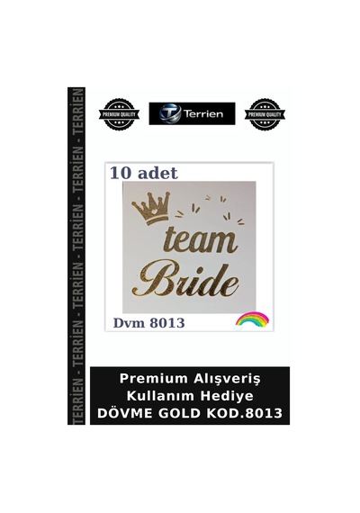 Premium Alışveriş Kullanım Hediye Dövme Gold Kod.8013