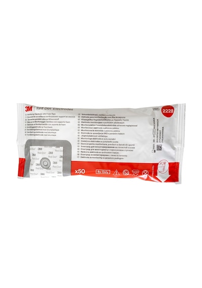 Red Dot 2228 Köpük Ekg Elektrodu - 4cm X 3,3cm - 50'li