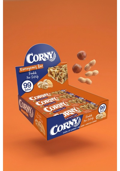 Fındıklı Yer Fıstıklı Doğal Lif Kaynağı Kuruyemiş Bar 20g X 12 Adet