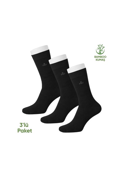 Bambu Erkek Soket Çorap - 3 Çift - Dikişsiz - Biga - 17619 - Set 3 Çok Renkli