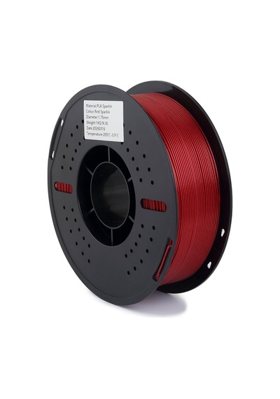 Filamix Pla Sparkle Kırmızı Filament 1.75mm 1kg Simli Parlak Yüzey
