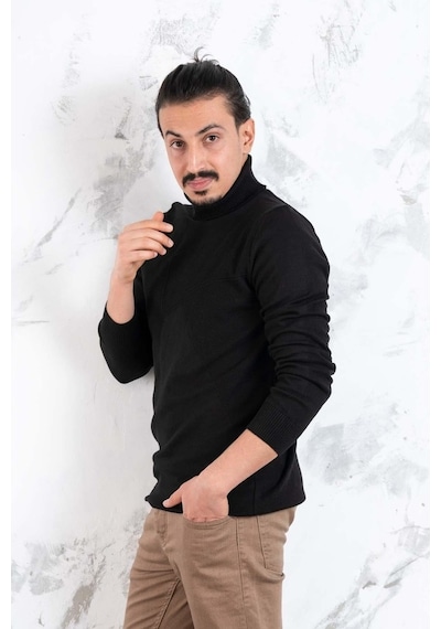 Slimfit Balıkçı Yaka Erkek Triko Kazak