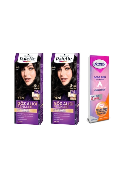 Palette Göz Alıcı Saç Boyası 1.0 Siyah 2 Adet
