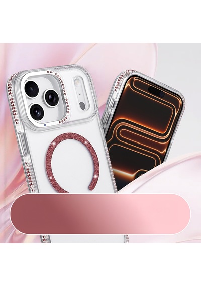 Maks Technology Apple Uyumlu iPhone 18 Pro Kılıf M-safe Şarj Özellikli Mkst Tera Silikon Kapak - Mürdüm