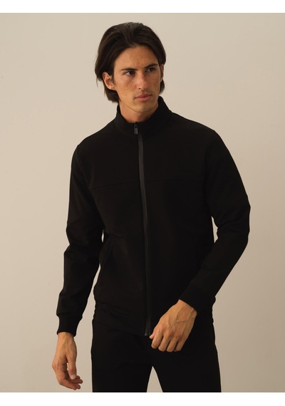 Xint Siyah Pamuk Dokulu Slim Fit Sweatmont 350167