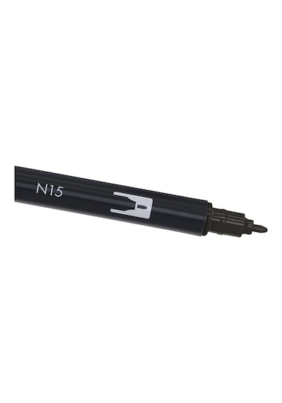 Abt-n15 6p Keçeli Dual Brush Pen İle İki Uç, 6 Adet Siyah