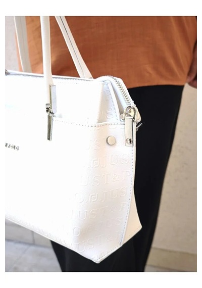 Just Polo Kadın Günlük Kullanıma Uygun Ayarlanabilir Askılı Şık El & Omuz Çantası Shoulder Bag Beyaz