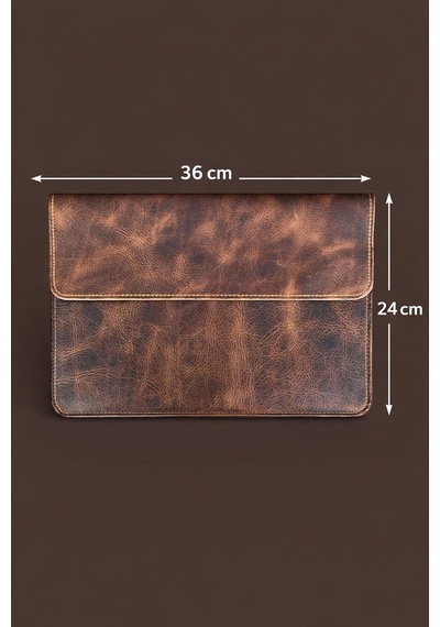 Hakiki Deri Macbook Kılıfı 13-14 İnç Gerçek Deri Premium Macbook Çantası, Macbook Air, Macbook Pro - Mess Collection Taba 13/14 İnç Diğer