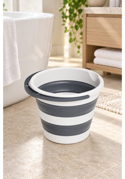 Katlanır Kova 12 Litre, Saplı Portatif Temizlik Ve Su Kovası, Banyo & Kamp & Karavan İçin - 934478949