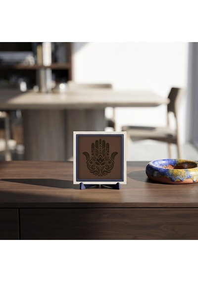 Hamsa Figürlü Modern Dekoratif Obje, Ev Ve Ofis İçin Zarif Aksesuar 10x10 Cm