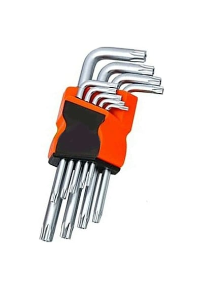 9 Parça Çift Taraflı Torx Alyan Allen 9 Parça Yıldız Anahtar Tak